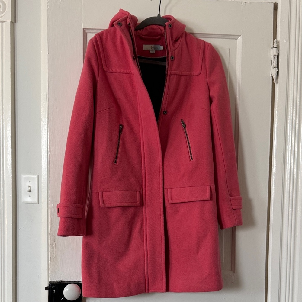 Boden Women's Vibrant Pink Hooded Trench Coat